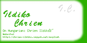 ildiko chrien business card